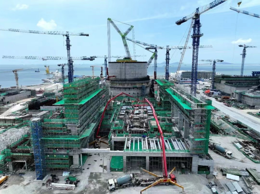 “华龙一号”漳州核电2号机组常规岛主厂房汽轮机运转层基座混凝土完成浇筑