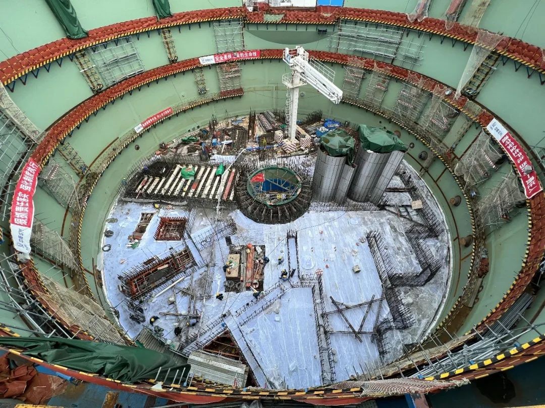 田湾核电站7号机组反应堆厂房内部结构+8.00m楼板混凝土浇筑完成
