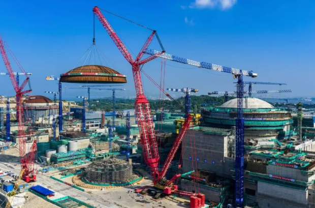 陆丰核电5号机组外安全壳穹顶整体模块吊装成功 创“华龙一号”施工新纪录