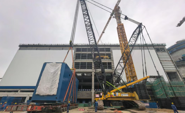 中核机械工程昌江核电凝汽器壳体下部模块吊装​圆满收官