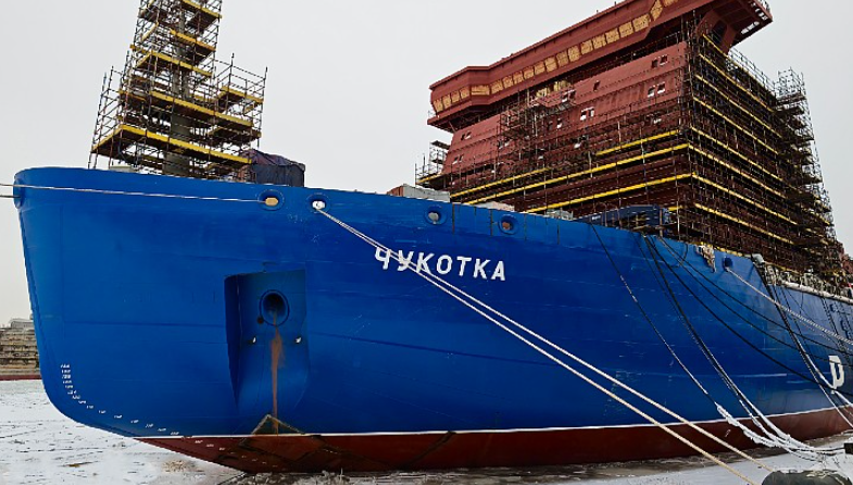 俄罗斯“楚科奇”号核动力破冰船完成应急柴油发电机测试