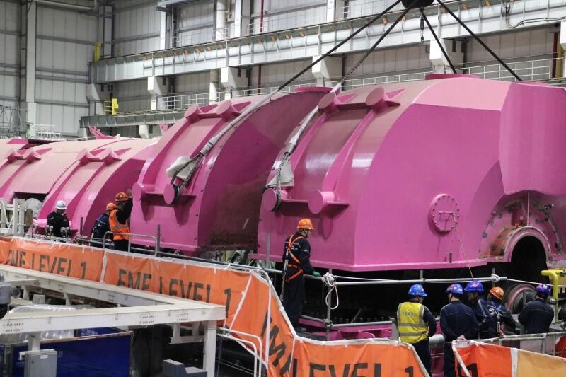 田湾核电OT116大修汽轮机扣缸一次成功